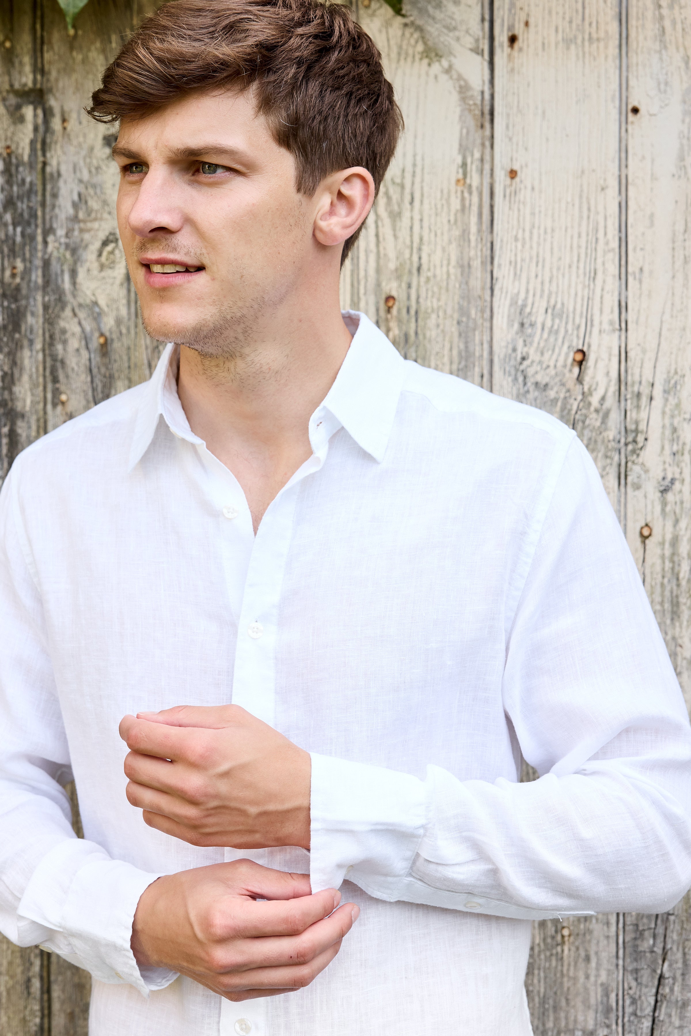 Jeremy Linen Shirt - White