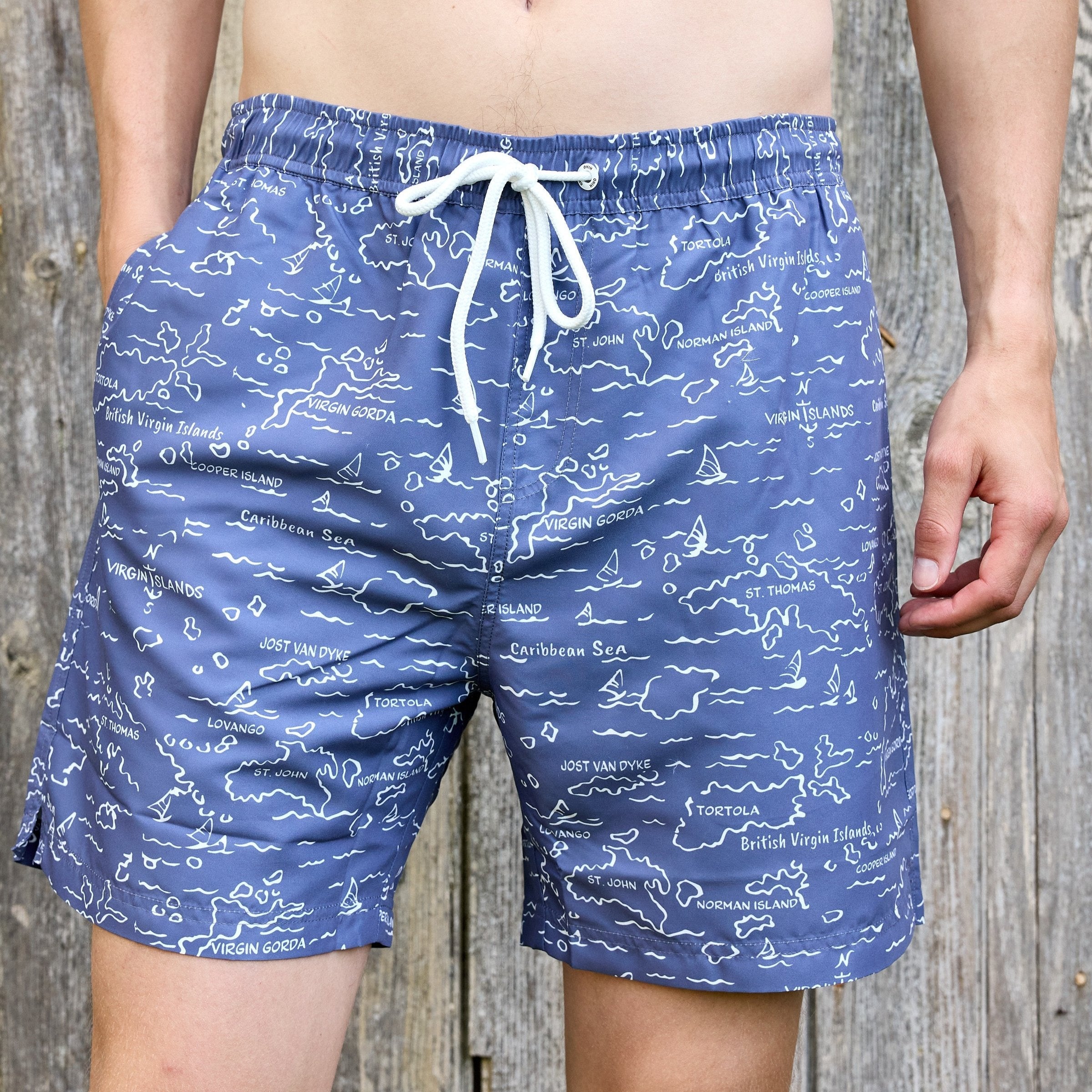 Barbuda Trunk - VI Map Vintage Indigo