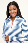 Zip Front UPF50 Top - Night Sky Stripe