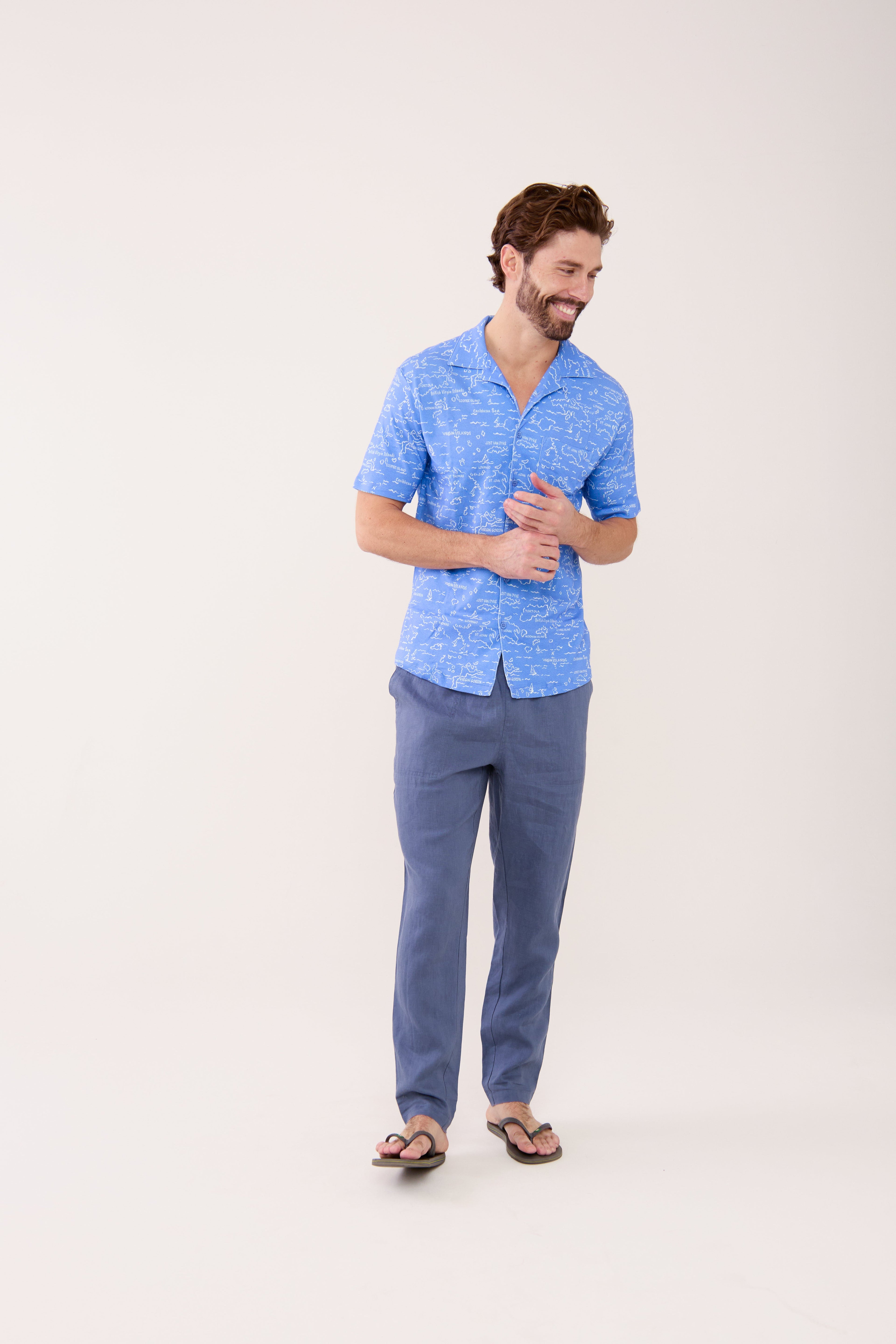 Nico Camp Shirt - VI Map Ultramarine