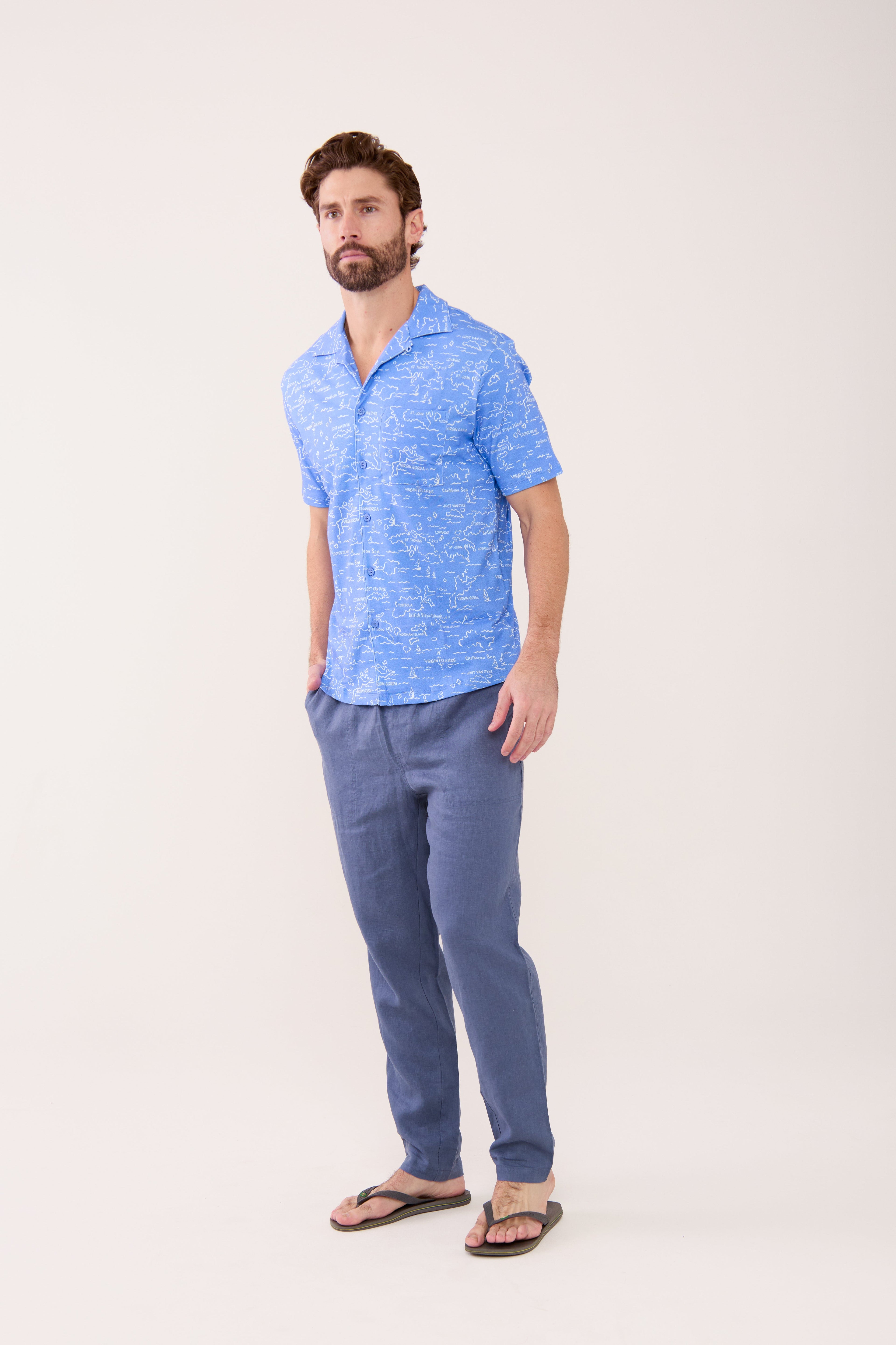 Nico Camp Shirt - VI Map Ultramarine