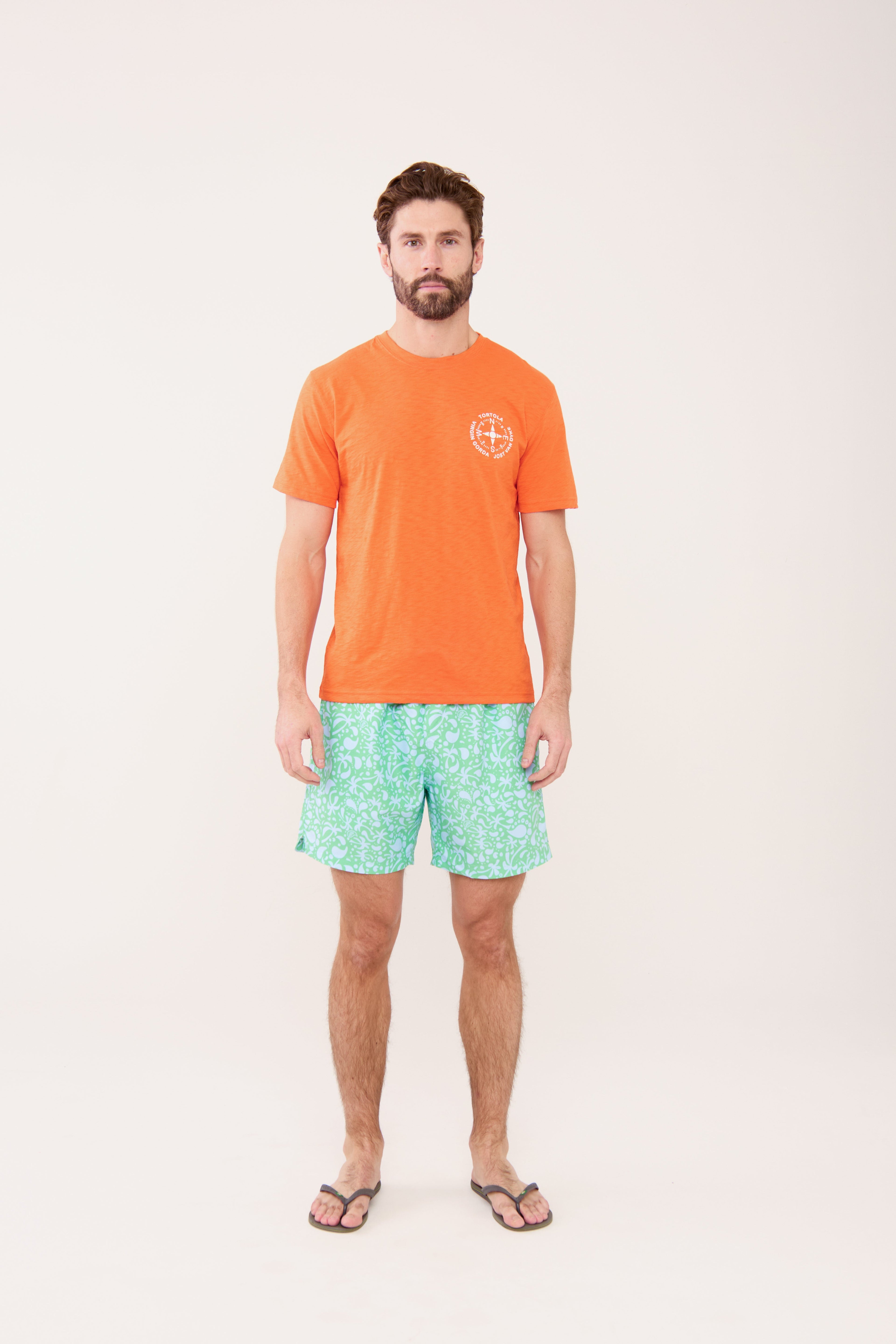 Tortola Compass T-Shirt - Rum Punch