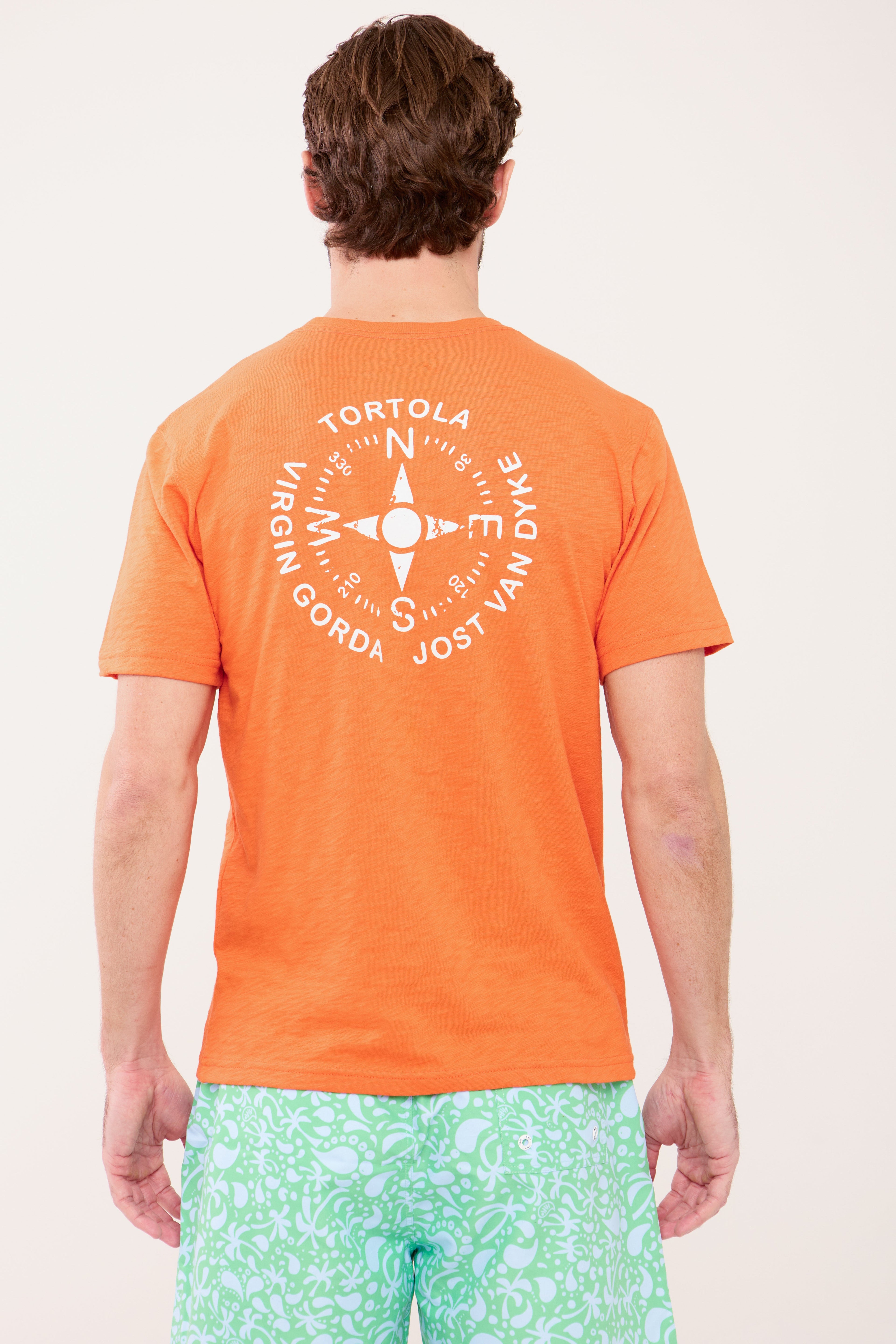 Tortola Compass T-Shirt - Rum Punch