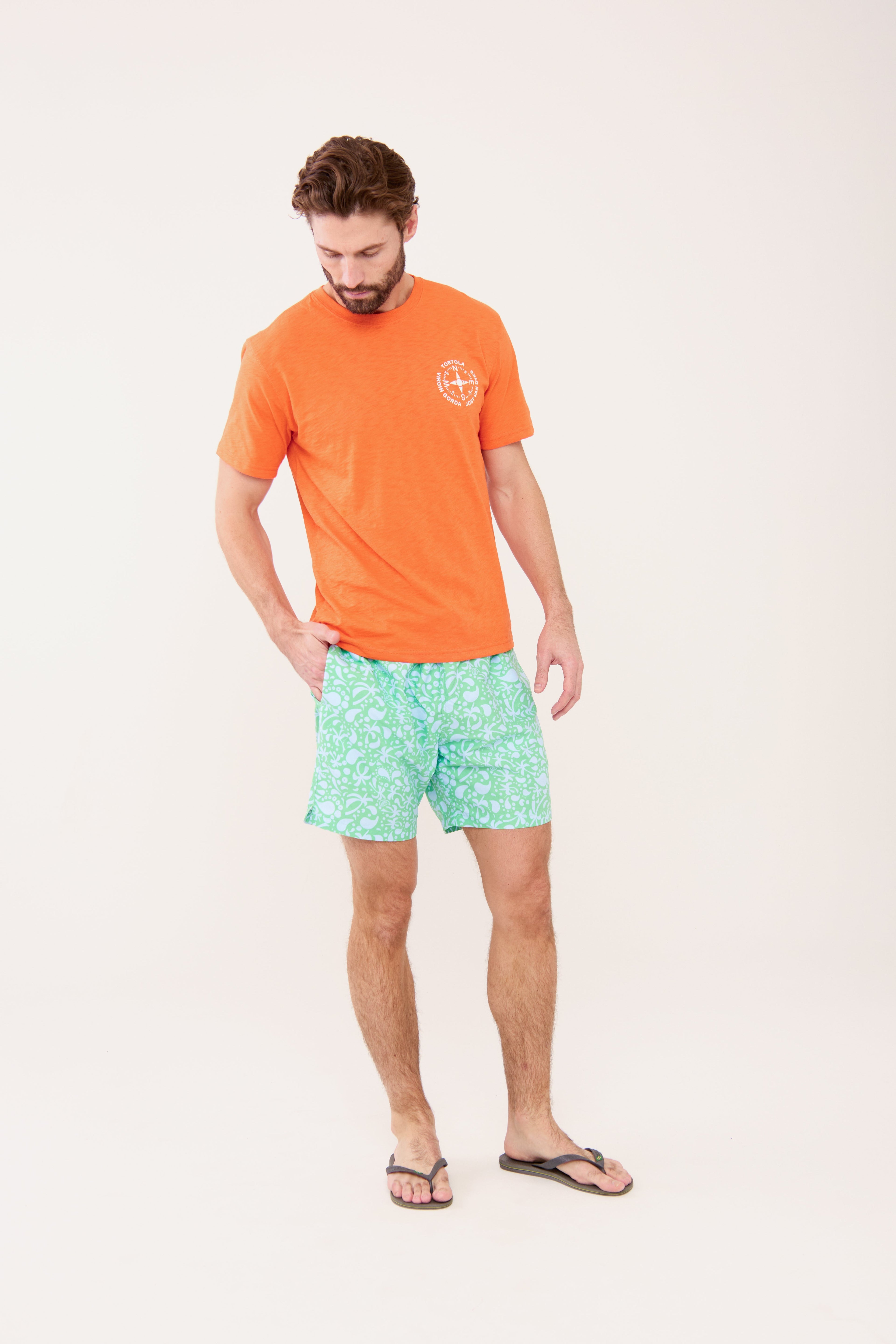 Tortola Compass T-Shirt - Rum Punch