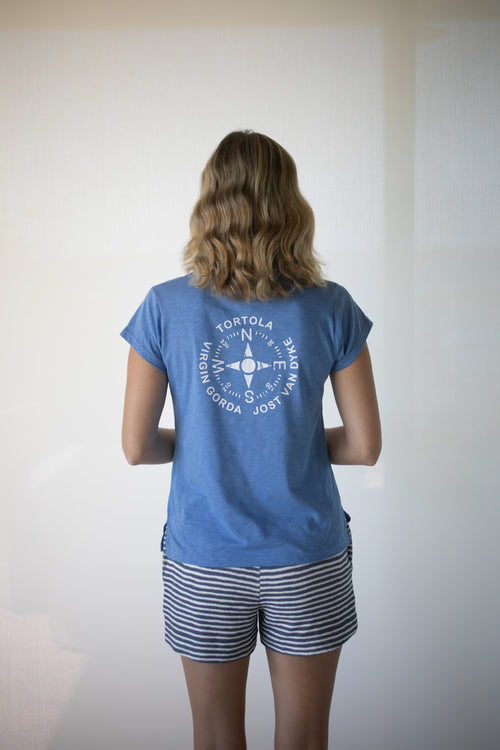 BVI Compass Tee - Ultramarine
