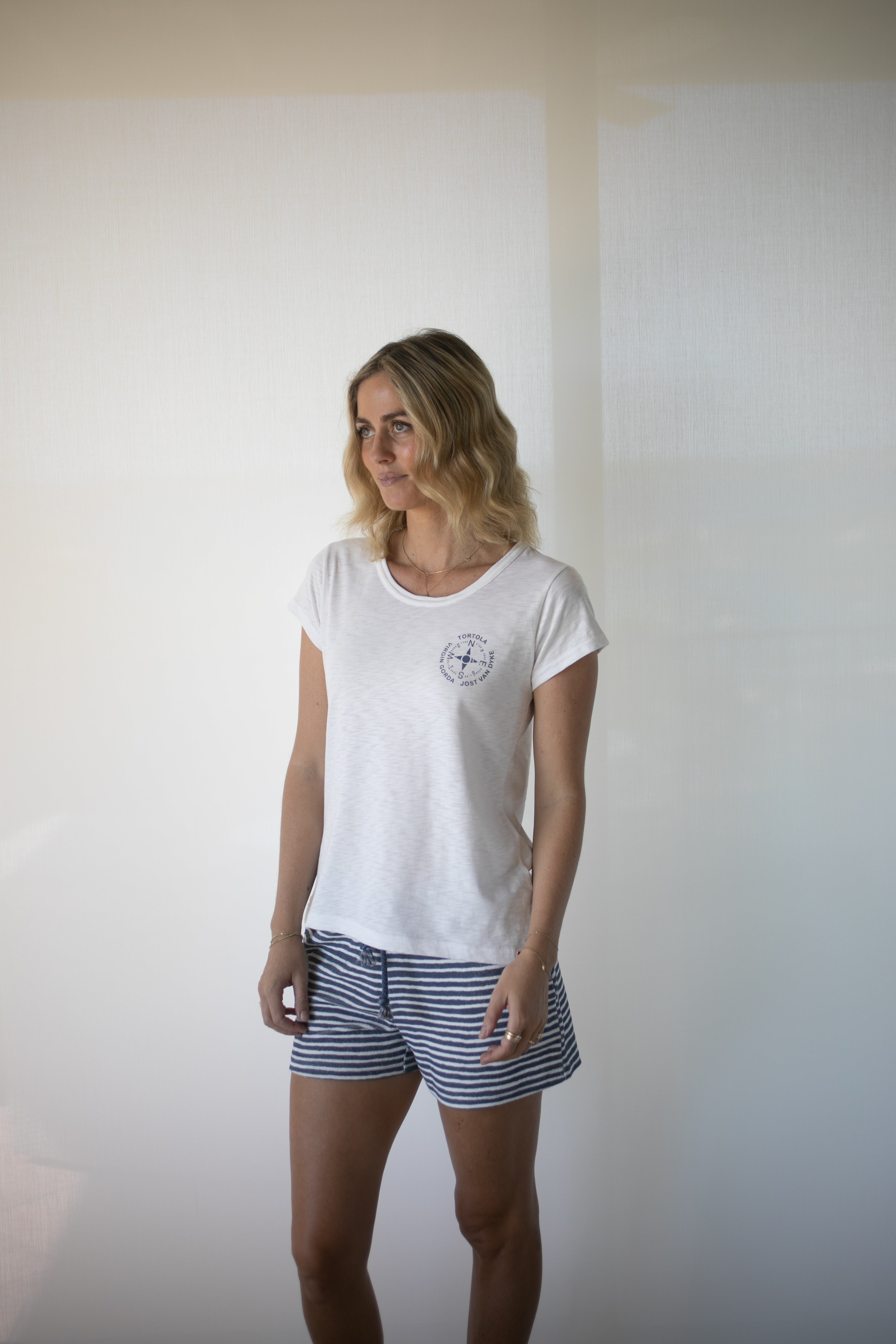 BVI Compass Tee - White