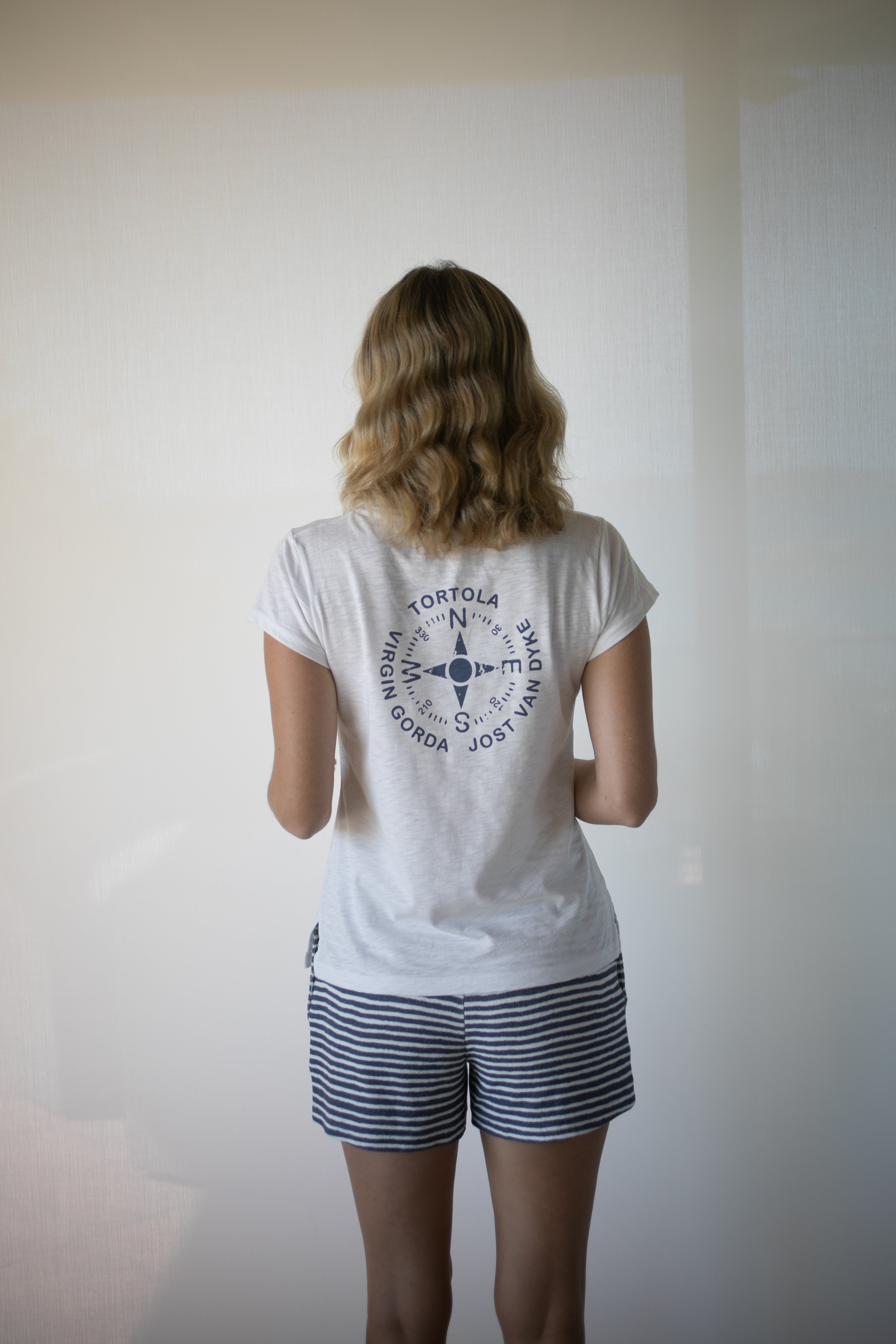 BVI Compass Tee - White