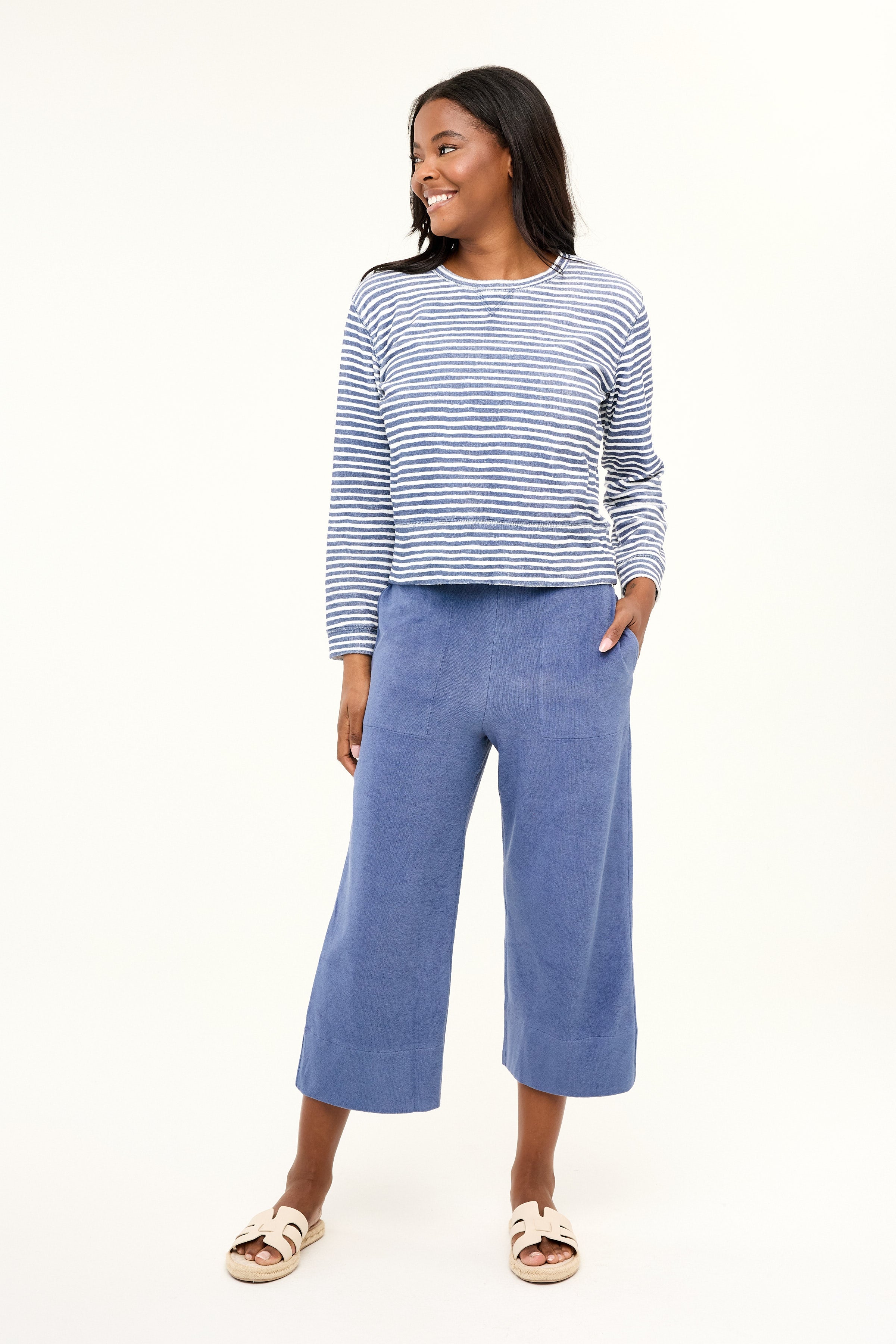 Terry Capri Pant - Vintage Indigo