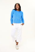 Terry Capri Pant - White