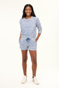 Terry Shorts - Indigo Chalk Stripe
