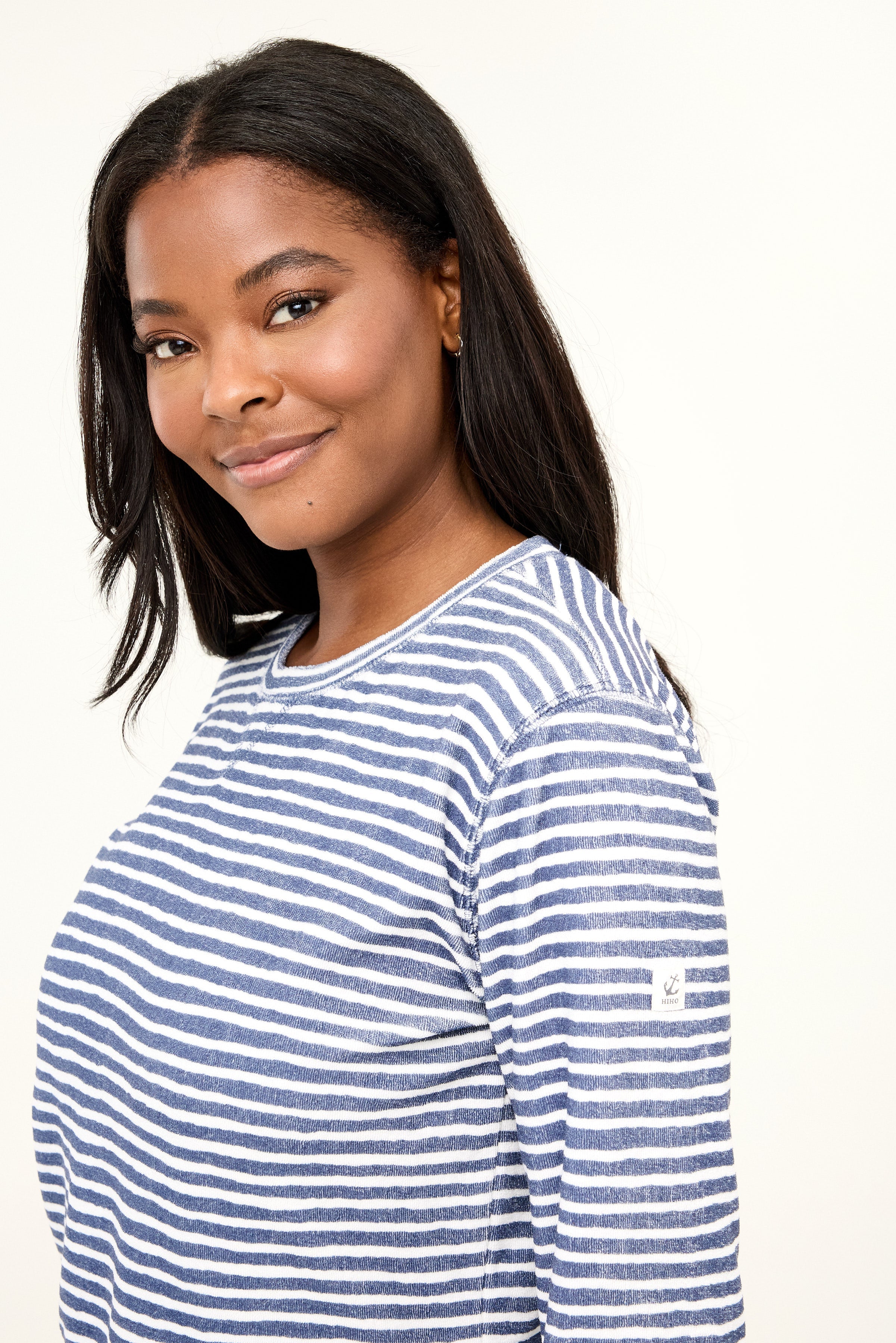 Ultimate Beach Sweatshirt - Indigo Chalk Stripe
