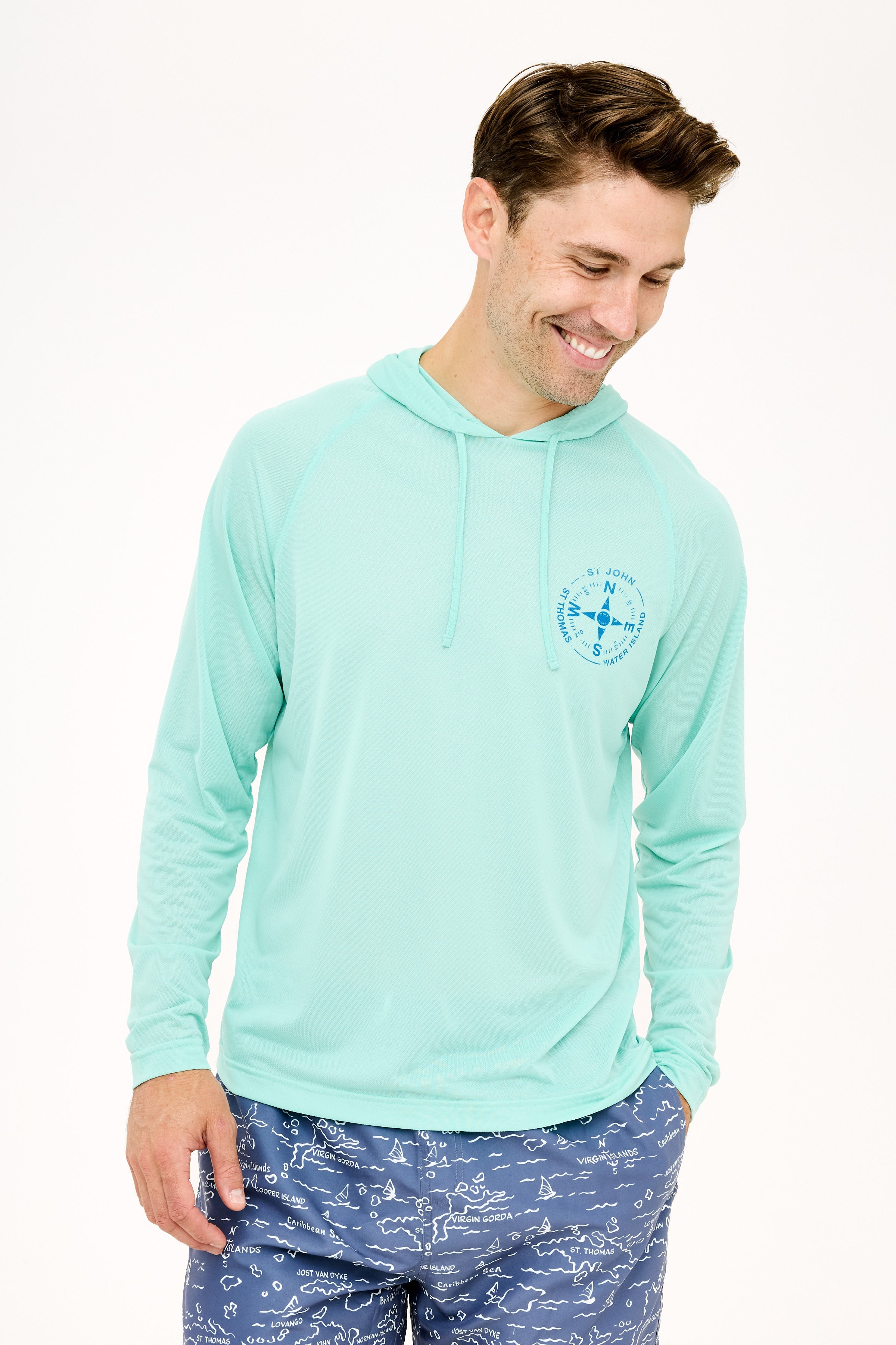Eli Hoodie VI Compass UPF50 Top - Sea Foam