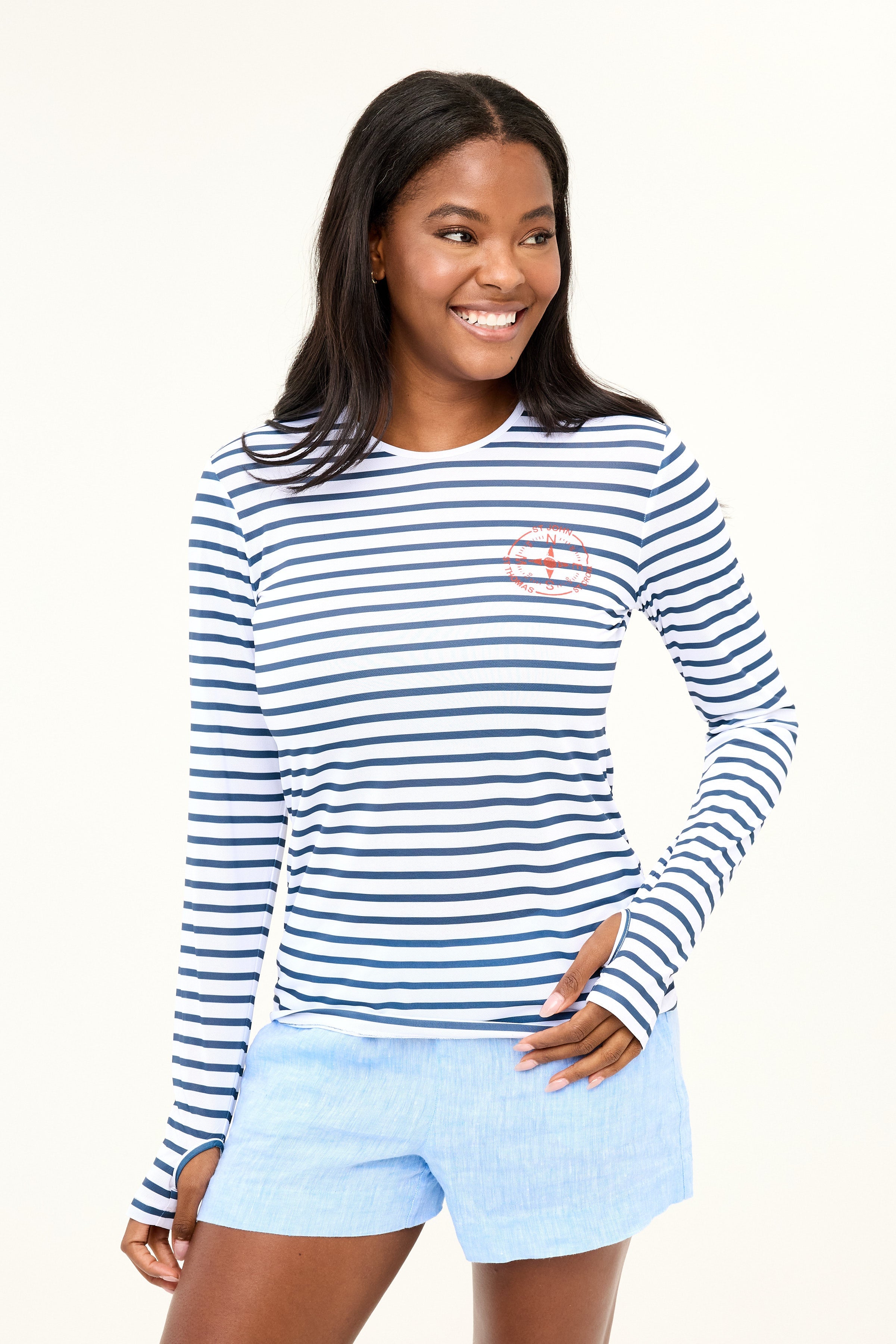 VI Compass UPF50 Top - Night Sky Stripe