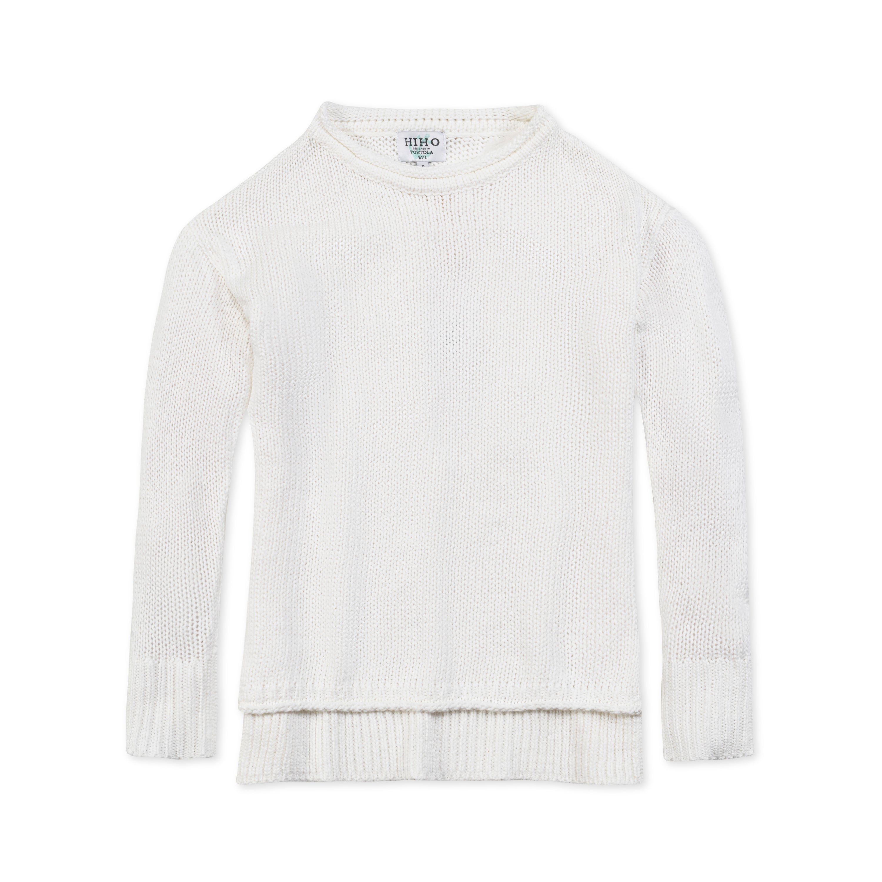 Relaxed Crew Sweater - White